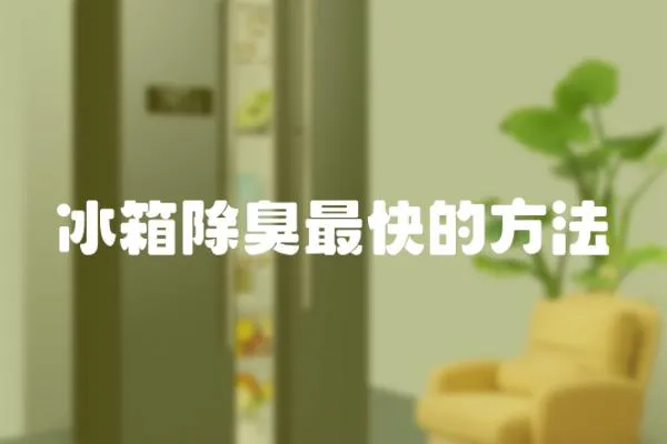 冰箱除臭最快的方法