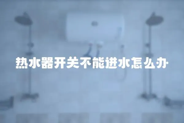 熱水器開關不能進水怎么辦