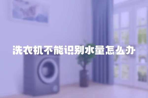 洗衣機(jī)不能識(shí)別水量怎么辦