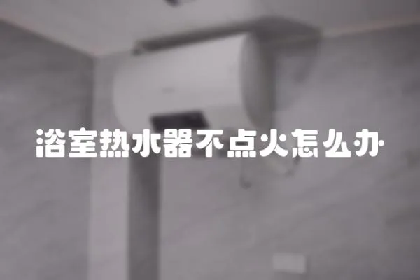 浴室熱水器不點火怎么辦