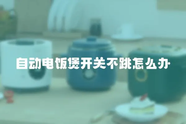 自動電飯煲開關不跳怎么辦