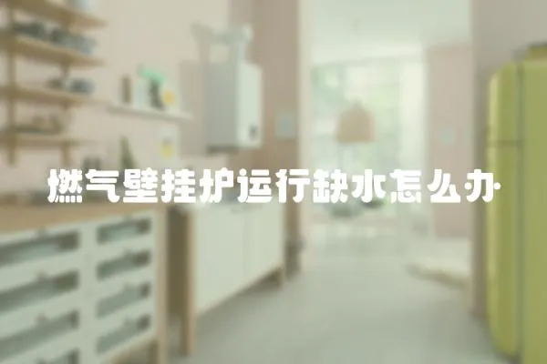 燃?xì)獗趻鞝t運(yùn)行缺水怎么辦