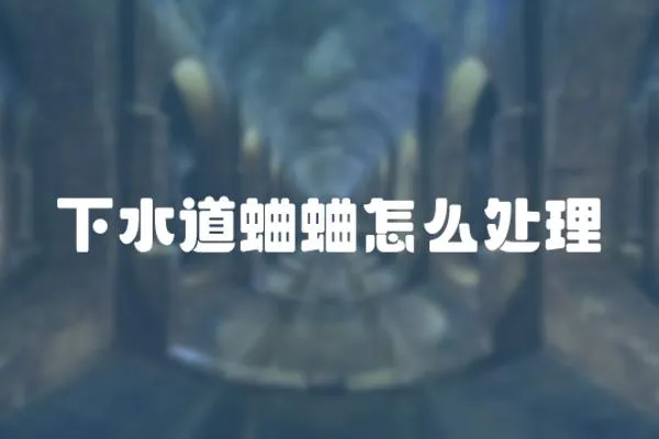 下水道蛐蛐怎么處理