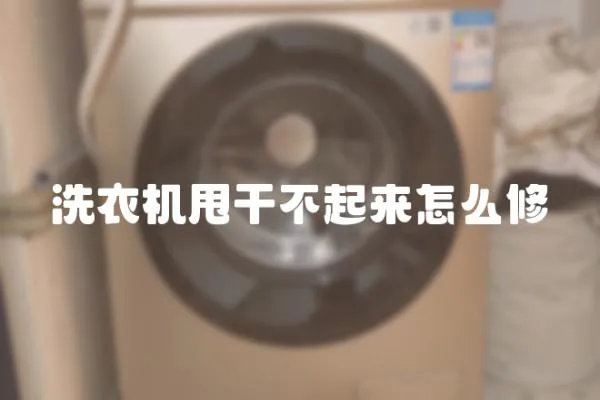 洗衣機甩干不起來怎么修