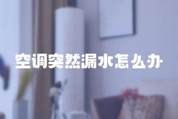 空調突然漏水怎么辦