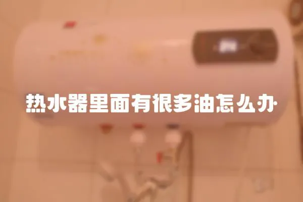 熱水器里面有很多油怎么辦