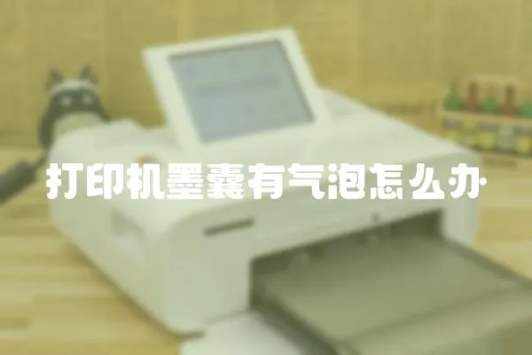打印機墨囊有氣泡怎么辦