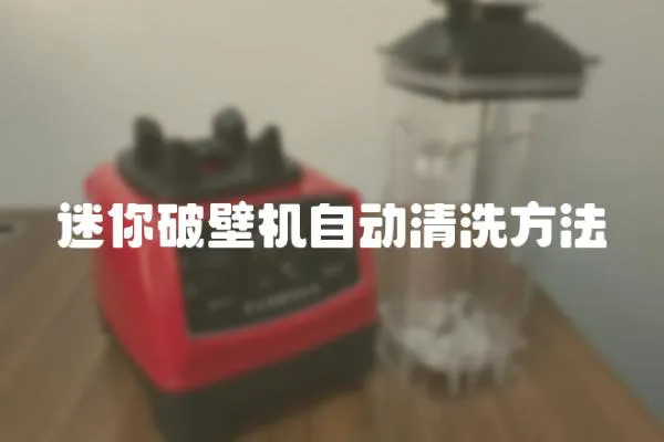 迷你破壁机自动清洗方法