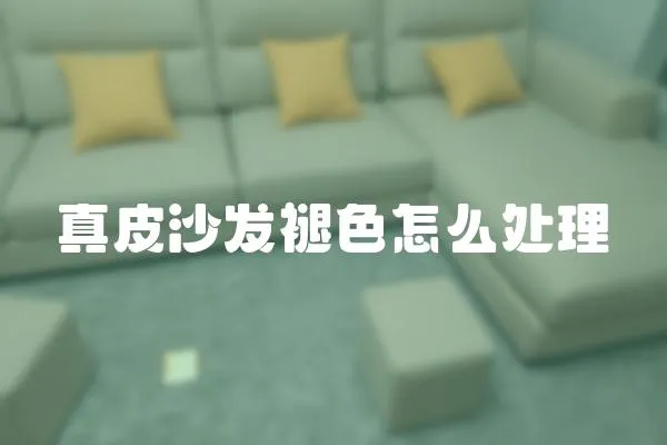 真皮沙發褪色怎么處理