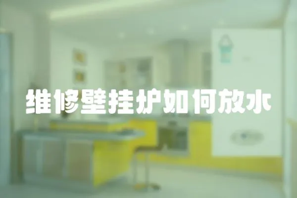 維修壁掛爐如何放水