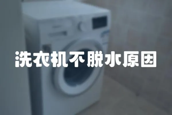 洗衣機(jī)不脫水原因