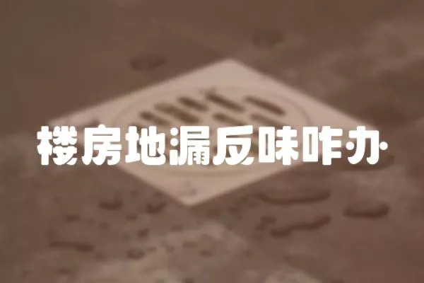 樓房地漏反味咋辦