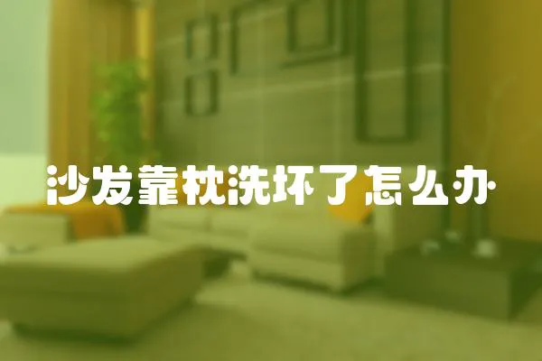 沙發(fā)靠枕洗壞了怎么辦