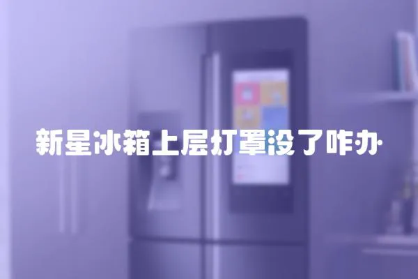 新星冰箱上層燈罩沒了咋辦