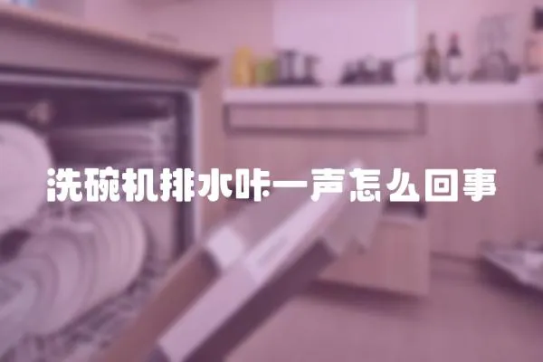 洗碗機排水咔一聲怎么回事
