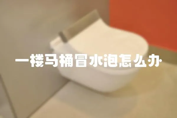 一楼马桶冒水泡怎么办