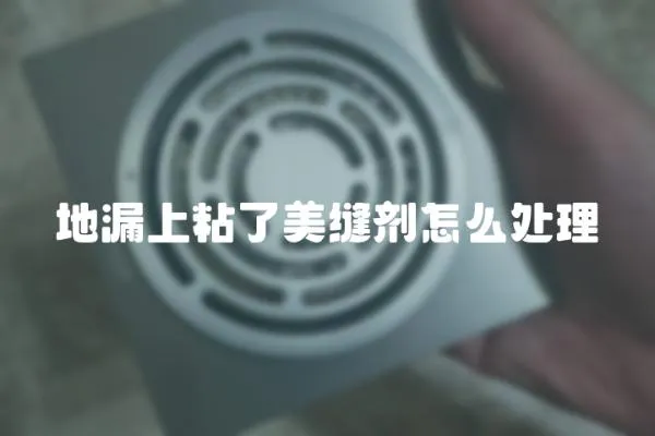 地漏上粘了美縫劑怎么處理