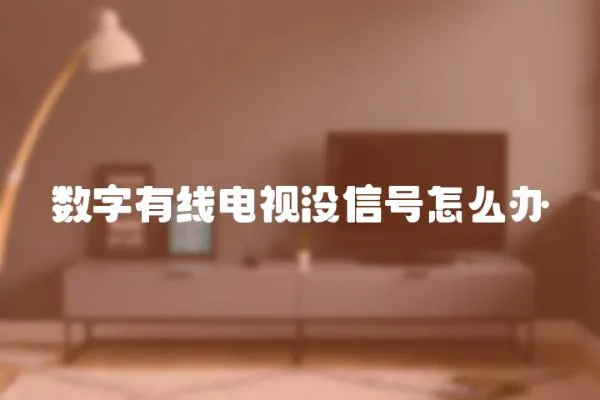 數(shù)字有線電視沒(méi)信號(hào)怎么辦
