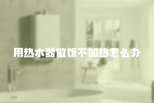 用熱水器做飯不加熱怎么辦
