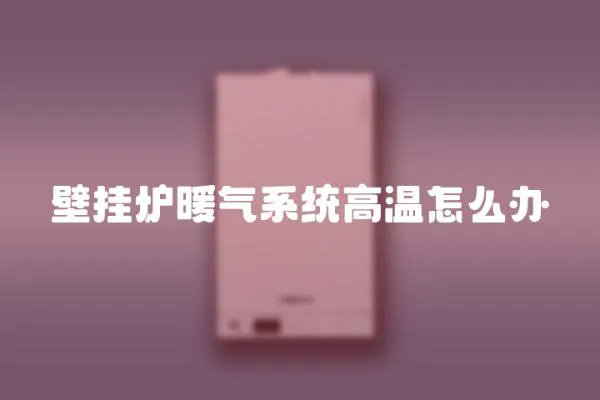 壁掛爐暖氣系統高溫怎么辦