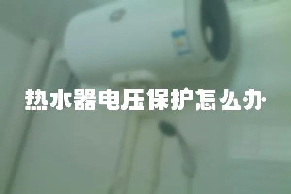 熱水器電壓保護怎么辦
