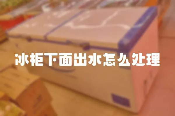 冰柜下面出水怎么處理