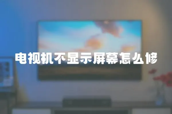 電視機不顯示屏幕怎么修