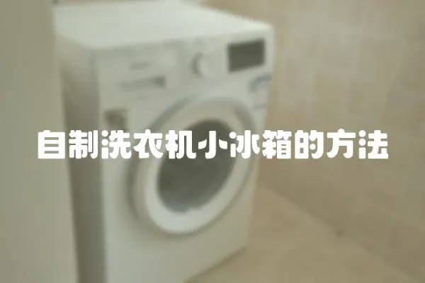 自制洗衣機小冰箱的方法