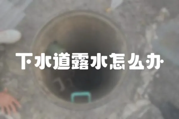 下水道露水怎么辦