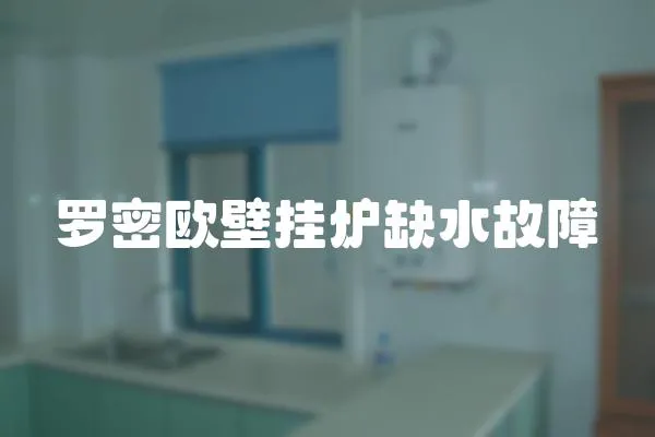 羅密歐壁掛爐缺水故障