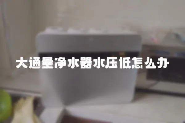 大通量凈水器水壓低怎么辦