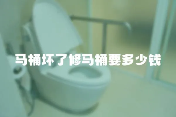 馬桶壞了修馬桶要多少錢