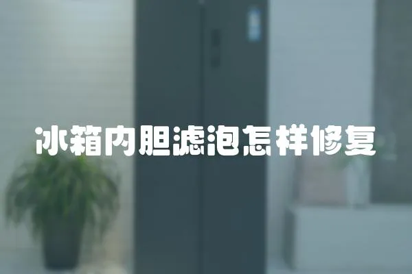 冰箱內膽濾泡怎樣修復