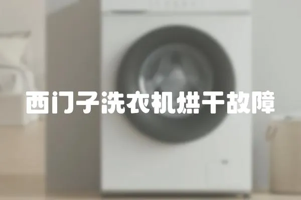 西門子洗衣機烘干故障