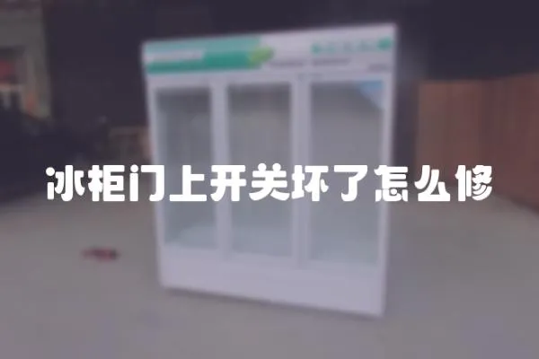 冰柜門上開關壞了怎么修