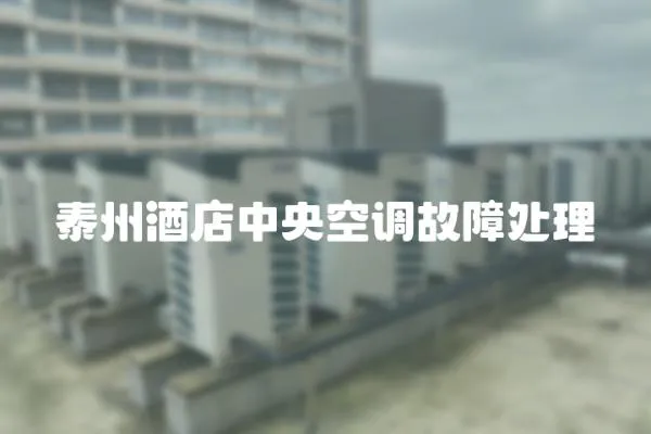 泰州酒店中央空調(diào)故障處理