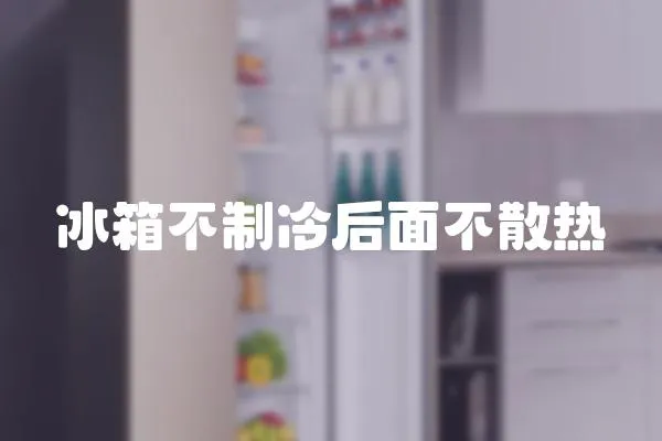 冰箱不制冷后面不散熱