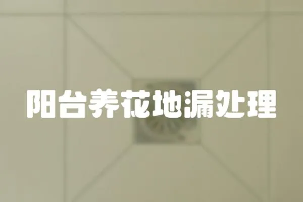 陽臺養(yǎng)花地漏處理