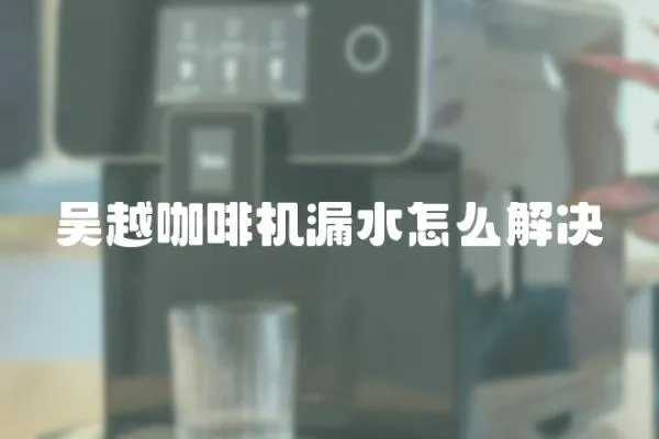 吳越咖啡機漏水怎么解決