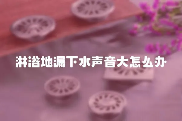 淋浴地漏下水聲音大怎么辦