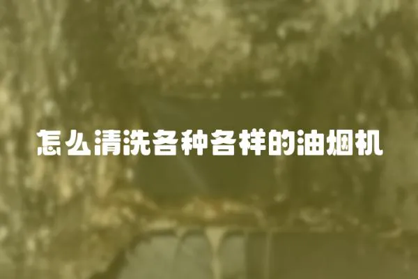 怎么清洗各種各樣的油煙機