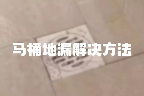馬桶地漏解決方法