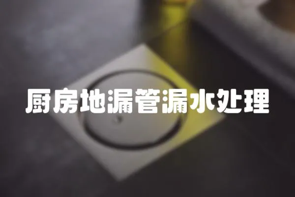 廚房地漏管漏水處理