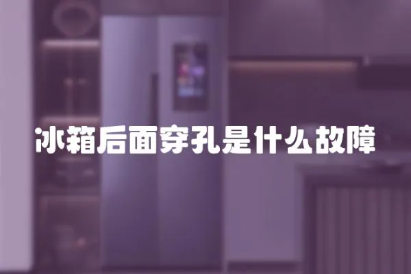 冰箱后面穿孔是什么故障