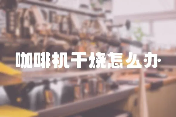 咖啡機干燒怎么辦