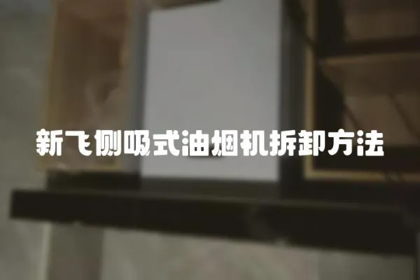 新飛側吸式油煙機拆卸方法