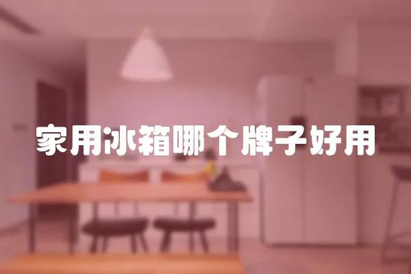 家用冰箱哪個牌子好用