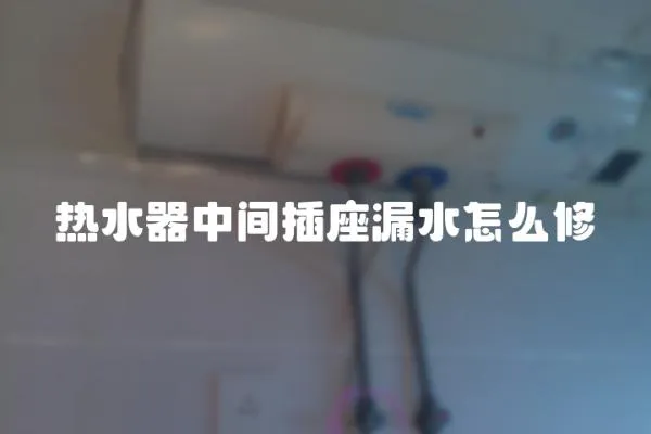 热水器中间插座漏水怎么修