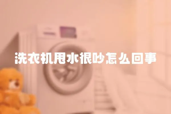 洗衣機甩水很吵怎么回事