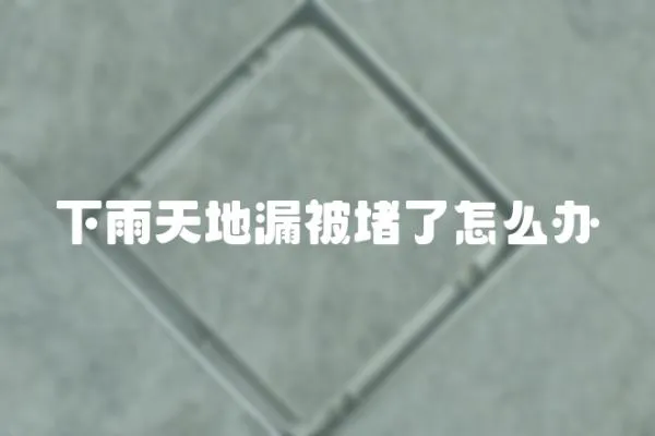 下雨天地漏被堵了怎么辦